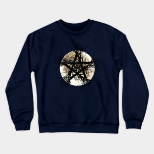 Pentagram and Moon Crewneck Sweatshirt